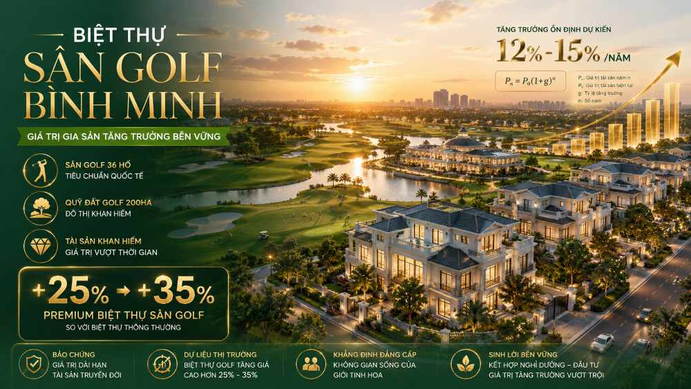Phân Khu Thiên Đường Golf Vinhomes Hóc Môn: Đặc Quyền Thượng Lưu 4 Giá trị biệt thự sân Golf phân khu Bình Minh Vinhomes Saigon Park