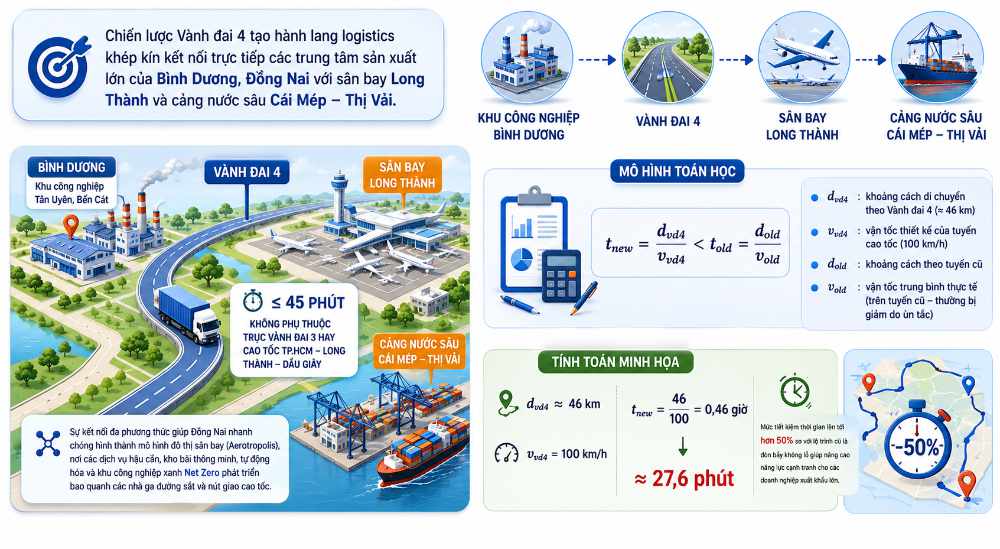 Hành lang kết nối trực tiếp Sân bay Long Thành và hệ sinh thái Logistics