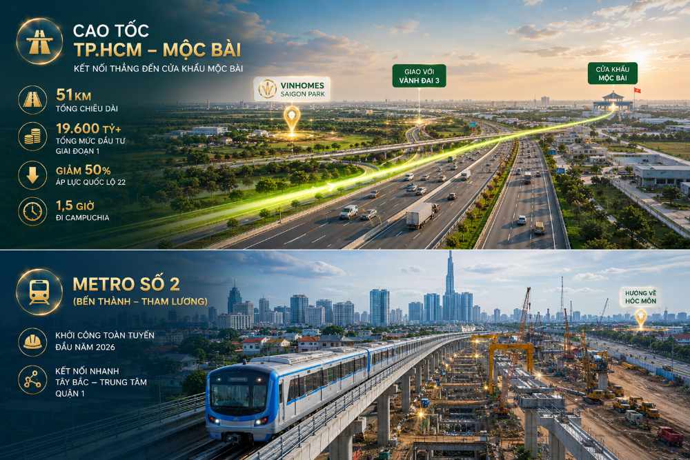 Khởi công cao tốc TP.HCM – Mộc Bài và lộ trình Tuyến Metro số 2