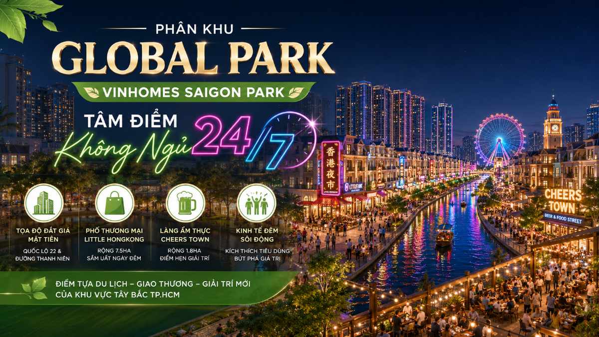 Phân Khu Global Park Vinhomes Saigon Park Tâm Điểm Không Ngủ 247