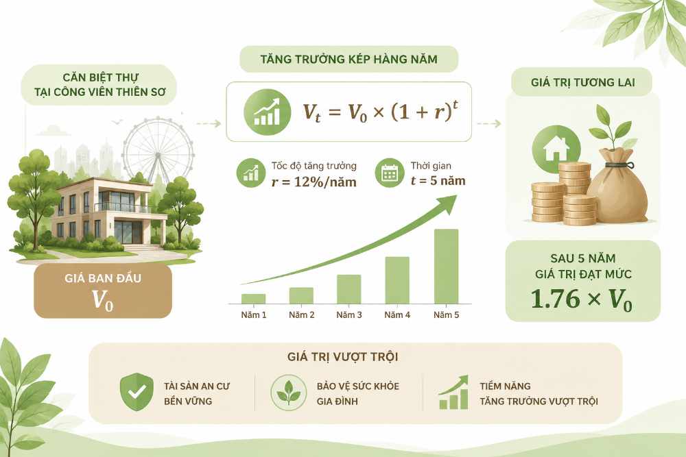 Phân tích giá trị tích sản bền vững công viên thiền Vinhomes Saigon Park