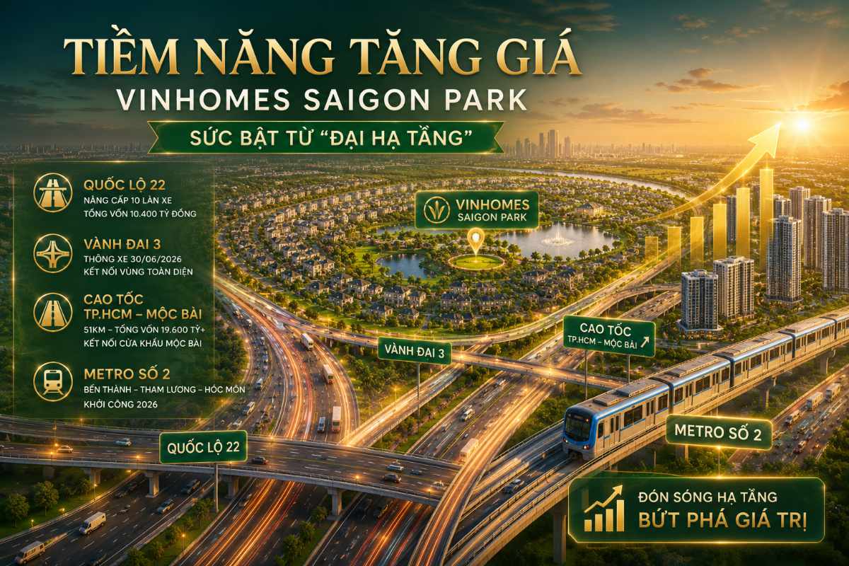 Tiềm Năng Tăng Giá Vinhomes Saigon Park Sức Bật Từ Đại Hạ Tầng