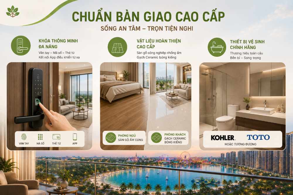 Tiêu chuẩn bàn giao nội thất cao cấp bảo chứng uy tín từ Vinhomes Saigon Park