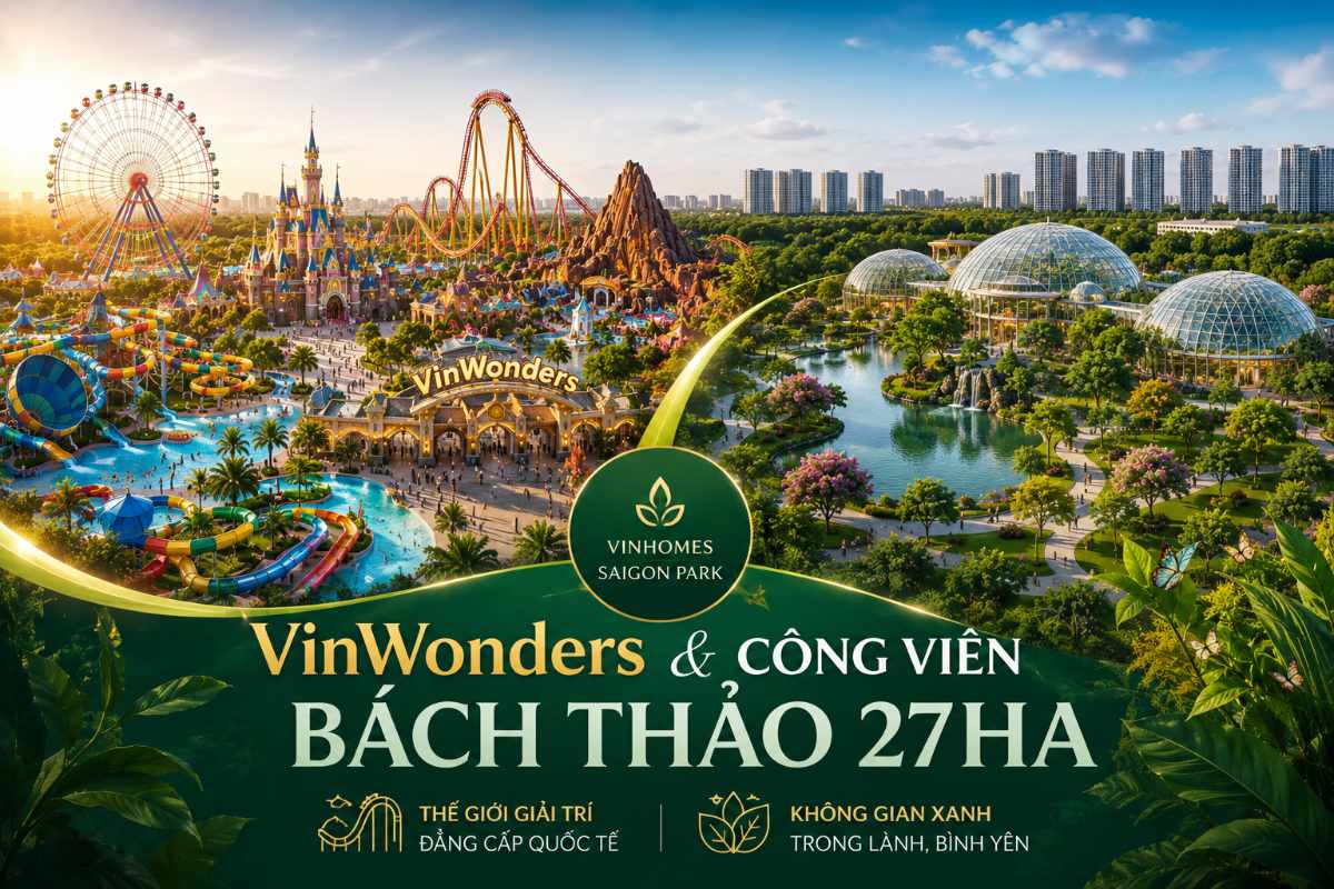 VinWonders Vinhomes Saigon Park & Công Viên Bách Thảo 27ha