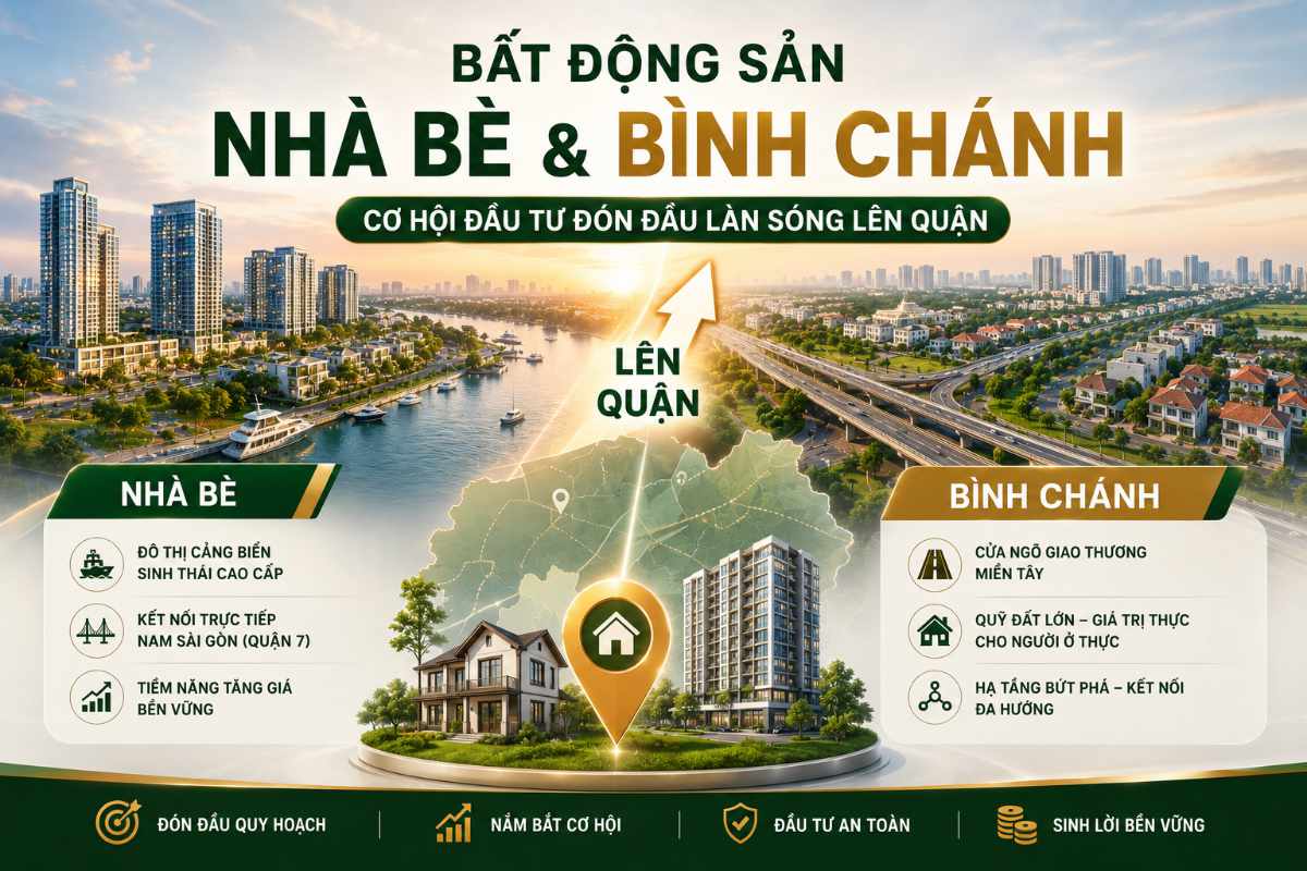 Bất Động Sản Nhà Bè Và Bình Chánh Cơ Hội Đầu Tư Đón Đầu Làn Sóng Lên Quận