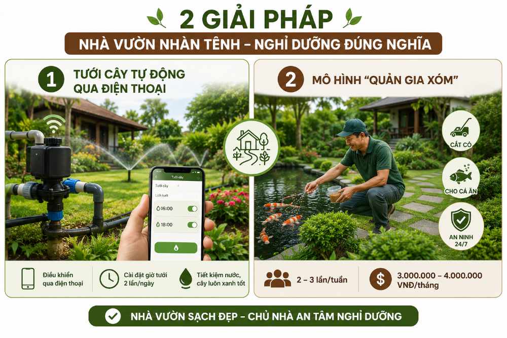 Bí quyết vận hành nhà vườn ven đô không tốn sức