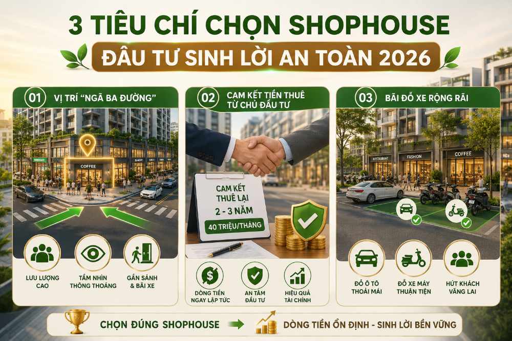 Bộ 3 tiêu chí chọn shophouse khối đế
