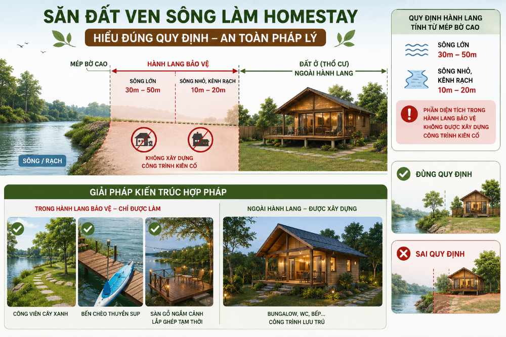 Bóc tách bài toán rủi ro pháp lý đất hành lang sông rạch