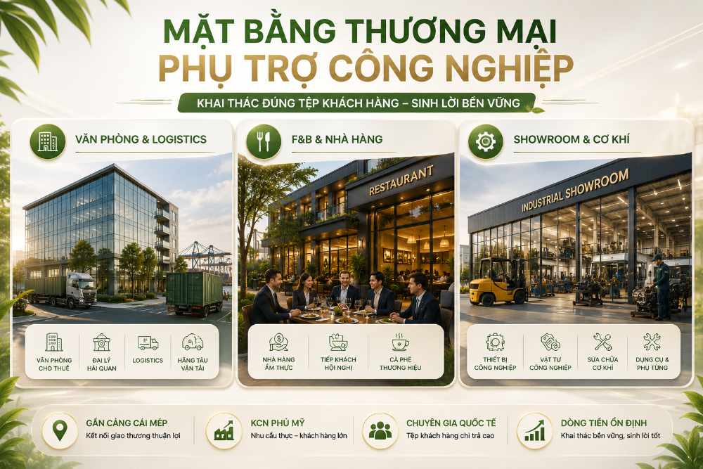 Các mô hình dịch vụ dọc các trục đường dẫn vào KCN Phú Mỹ