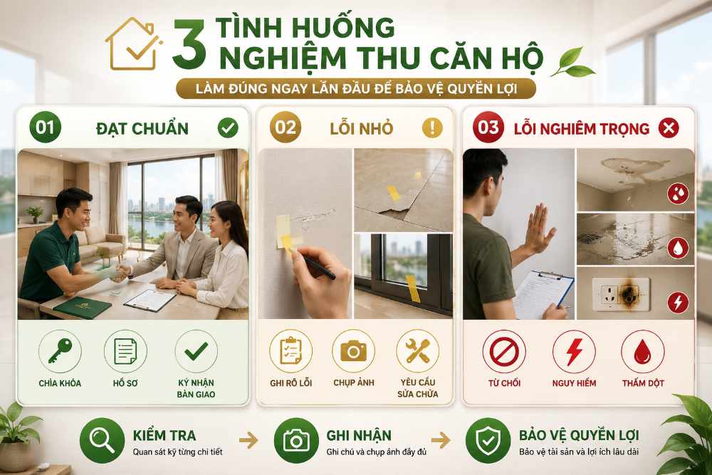 Checklist xử lý biên bản bàn giao nhà