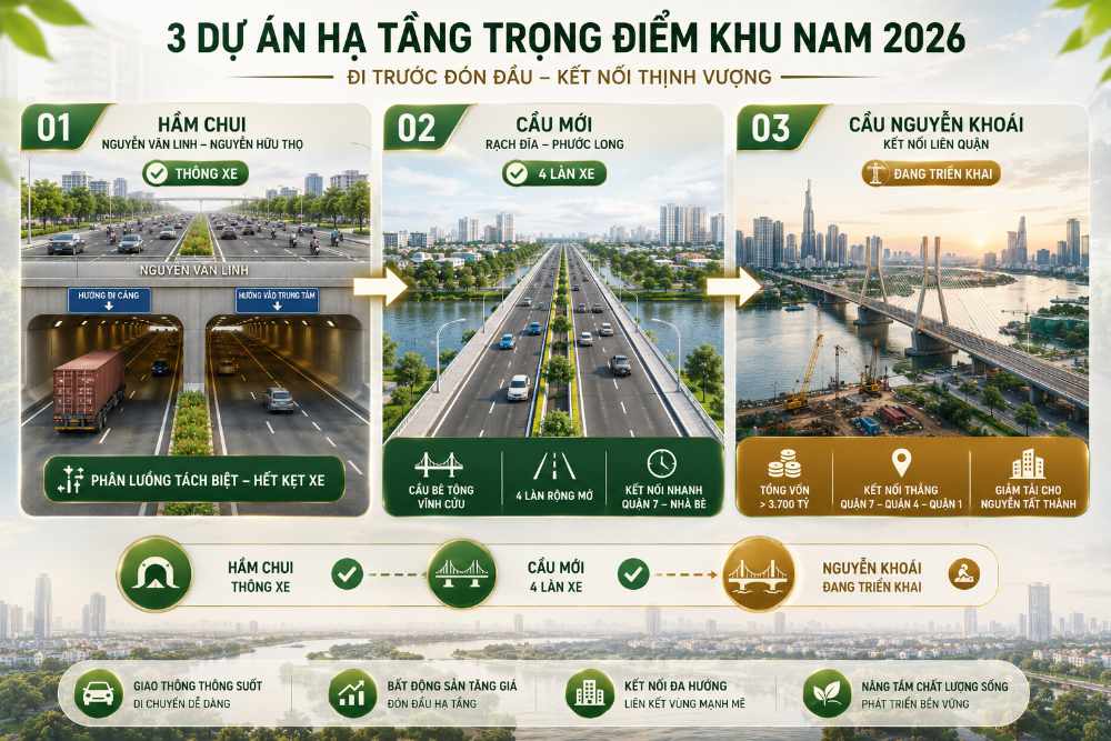Chi tiết tiến độ 3 siêu dự án giao thông thay đổi cục diện khu Nam