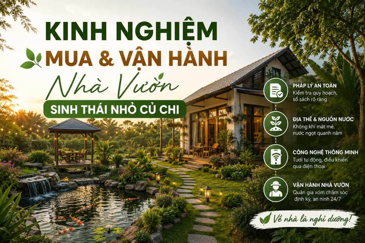 Kinh Nghiệm Mua & Vận Hành Nhà Vườn Sinh Thái Nhỏ Củ Chi