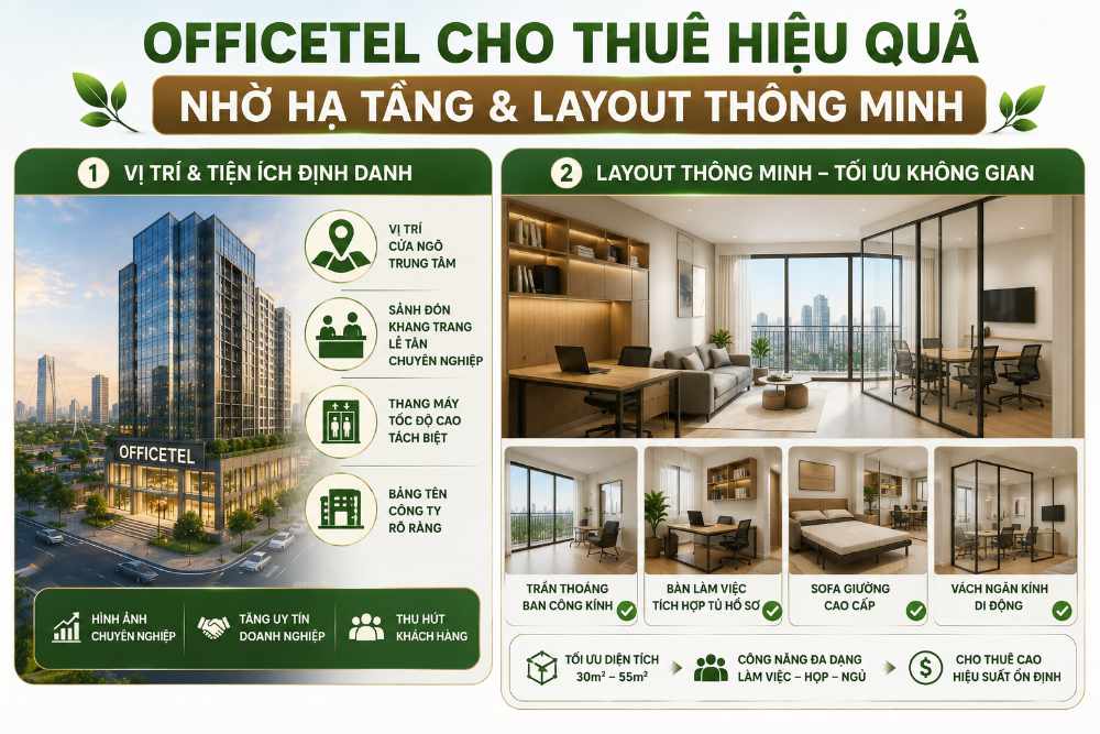 Officetel cho thuê hiệu quả