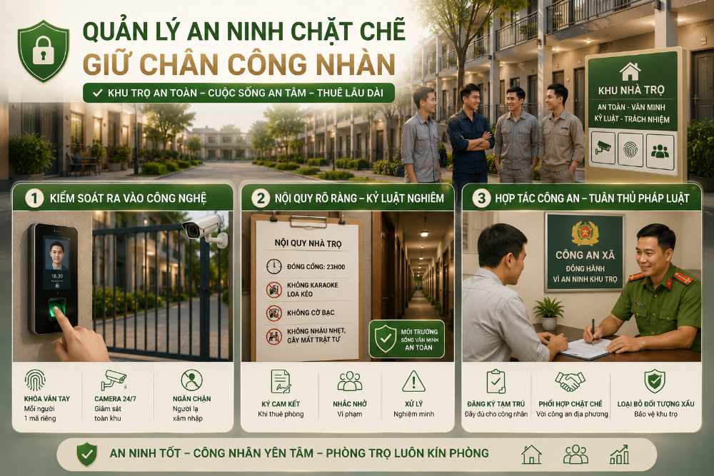 Quản trị rủi ro an ninh trật tự – Yếu tố quyết định sự sống còn của chuỗi nhà trọ