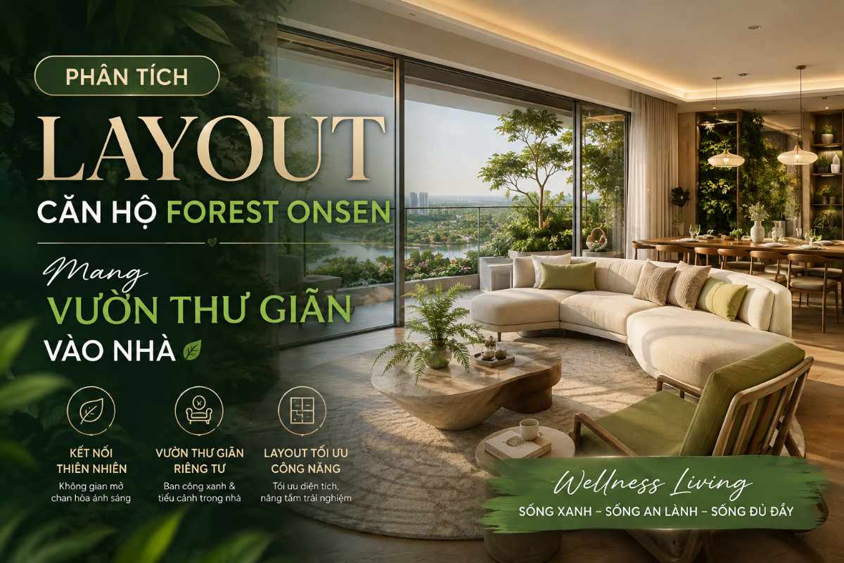 Phân Tích Layout Căn Hộ Forest Onsen Mang Vườn Thư Giãn Vào Nhà